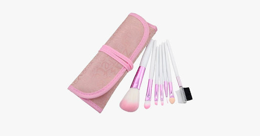 Skorter | 7-piece pink brush set – makeup brushes for a flawless look