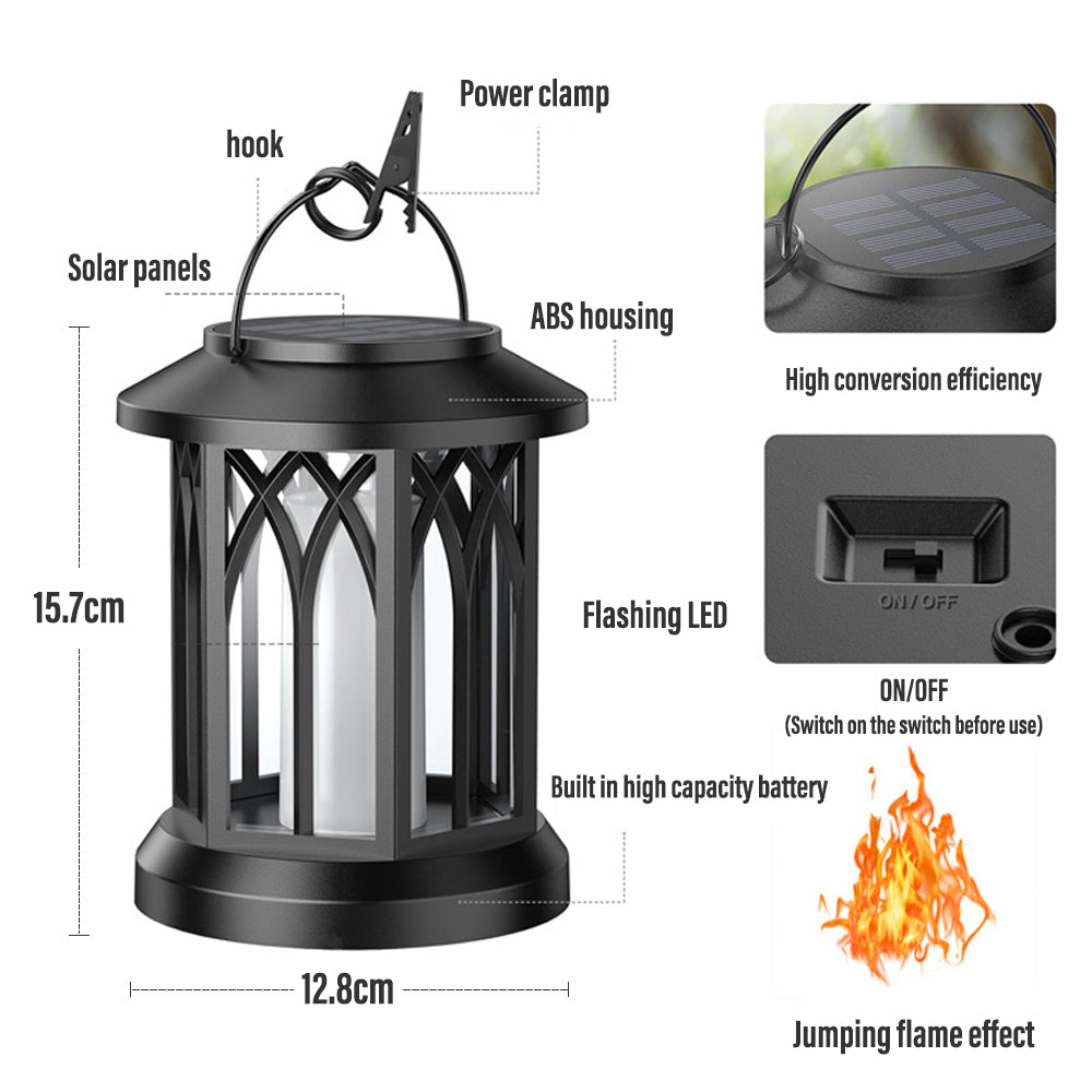 Skorter | FlameGlow™ - Hanging Solar Flame Lantern (2-Pack)