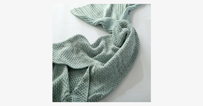 Skorter | Cozy Cotton Knit Mermaid Tail Blanket