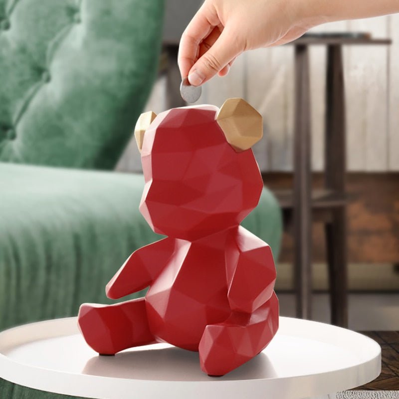 Teddy Piggy Bank Figurine - SKØRTER