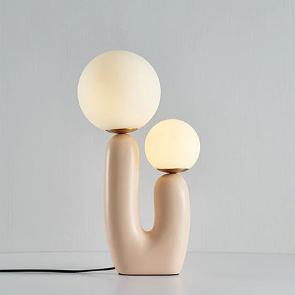 The Ellie Abstract Design Table Lamp in Green - SKØRTER