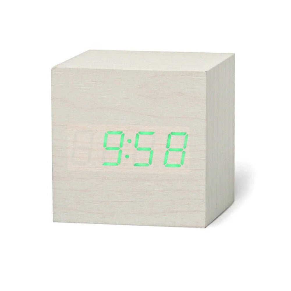 Skorter | ZENICUBE – Minimalist LED Alarm Clock with Time, Date & Temperature Display