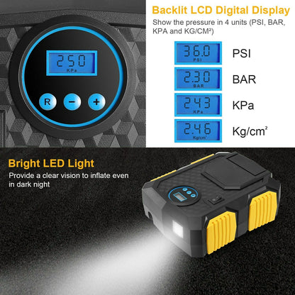 Skorter | Tire pump 12V DC 120W 150PSI with LCD Electric Air Compressor