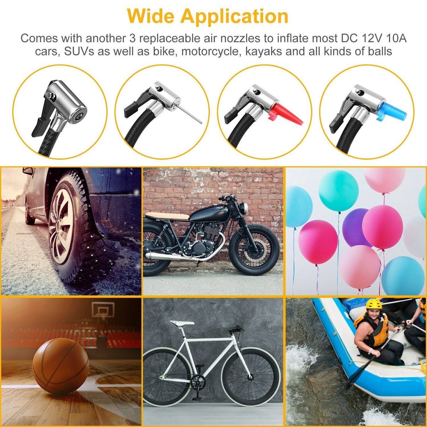 Skorter | Tire pump 12V DC 120W 150PSI with LCD Electric Air Compressor