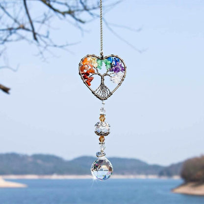 skorter | Crystal Wind Chime Tree of Life Dreamcatcher