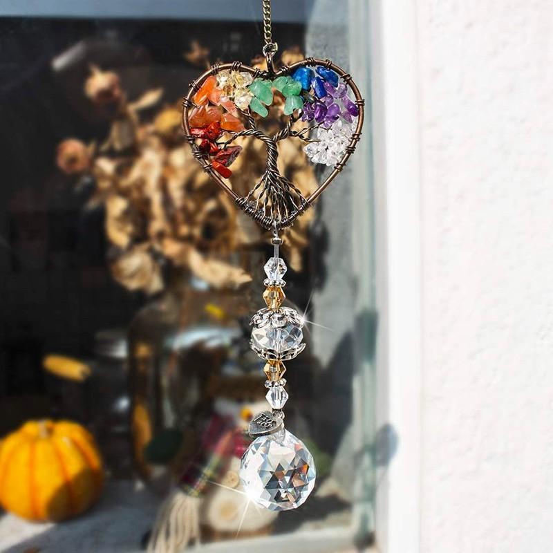 skorter | Crystal Wind Chime Tree of Life Dreamcatcher