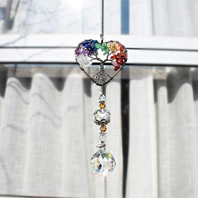skorter | Crystal Wind Chime Tree of Life Dreamcatcher