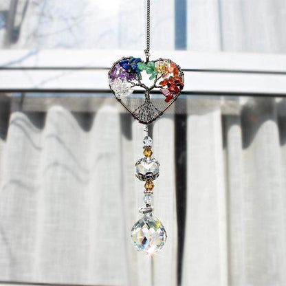 skorter | Crystal Wind Chime Tree of Life Dreamcatcher