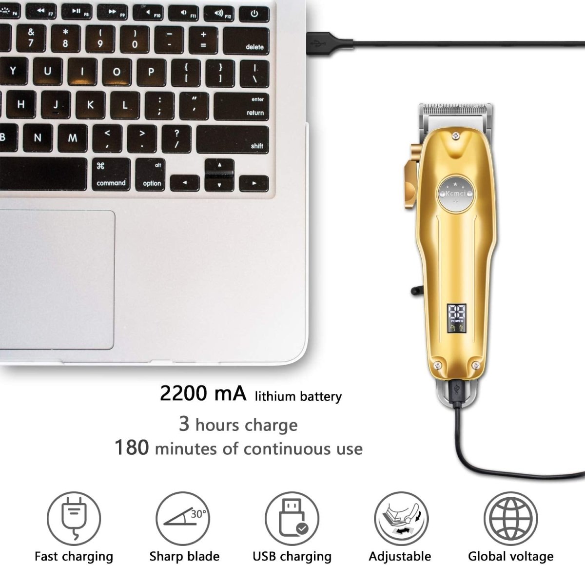 Skorter | Trimax Pro – Cordless hair clipper with LED display