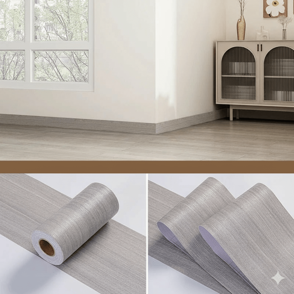 Skorter | CasaForm Premium Skirting Trim | Durable PVC wood grain wall base stickers for modern decoration