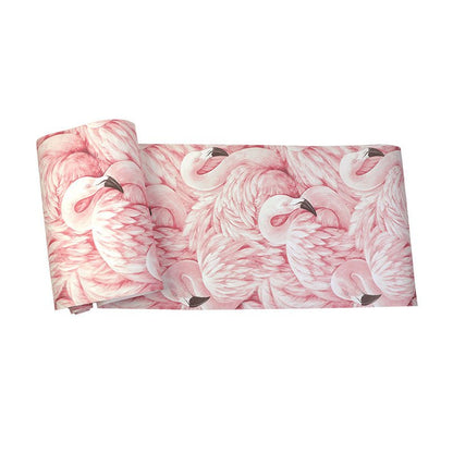 Tropical Flamingo Wallpaper Roll for Girls Bedroom, Soft Pink, 33 - foot x 20.5 - inch - SKØRTER