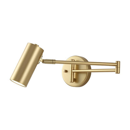 Tubular Bedside Wall Mounted Reading Lamp Metal 1 Bulb Postmodern Wall Light with Extendable Arm - SKØRTER