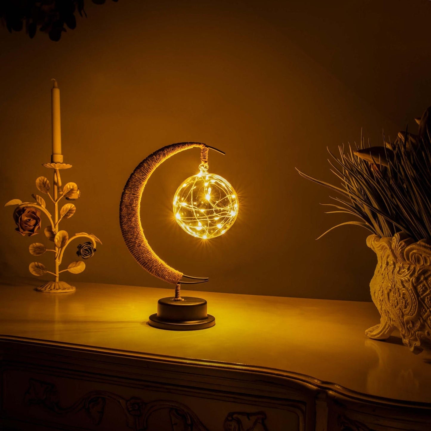 Skorter | LED Lunar Lamp - Enchanted Moon Night Light for Bedroom, Nursery & Home Decor