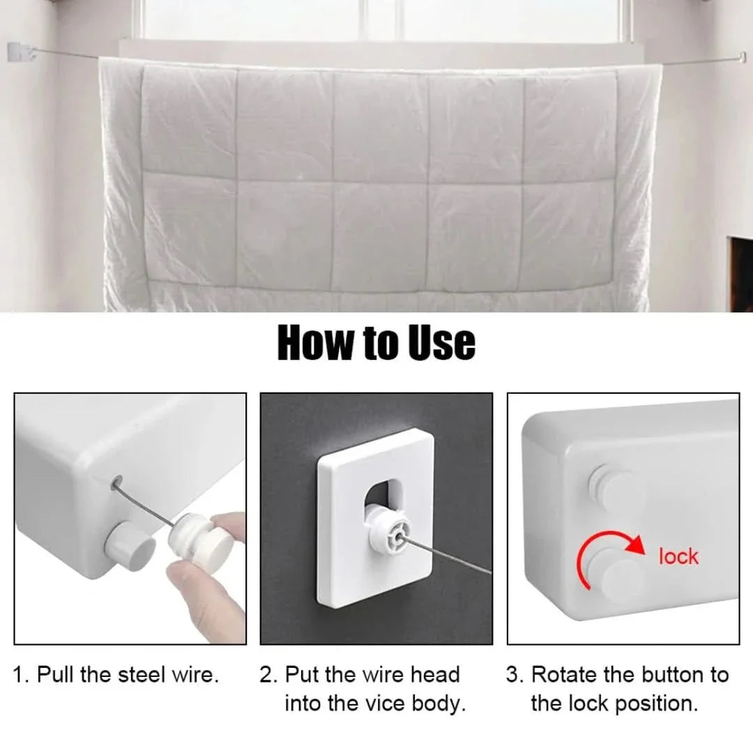 Skorter | Retractable Clothesline | Efficient And Space-Saving!