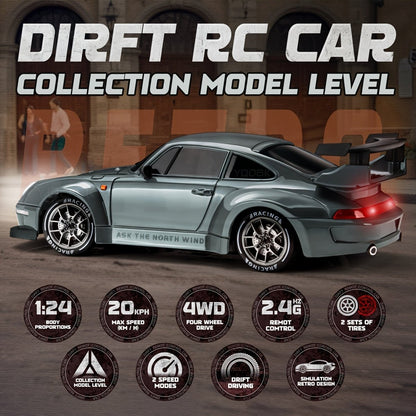 Skorter | RACEREDGE – 1:24 Scale RC Drift Car with LED Wheels & 4WD