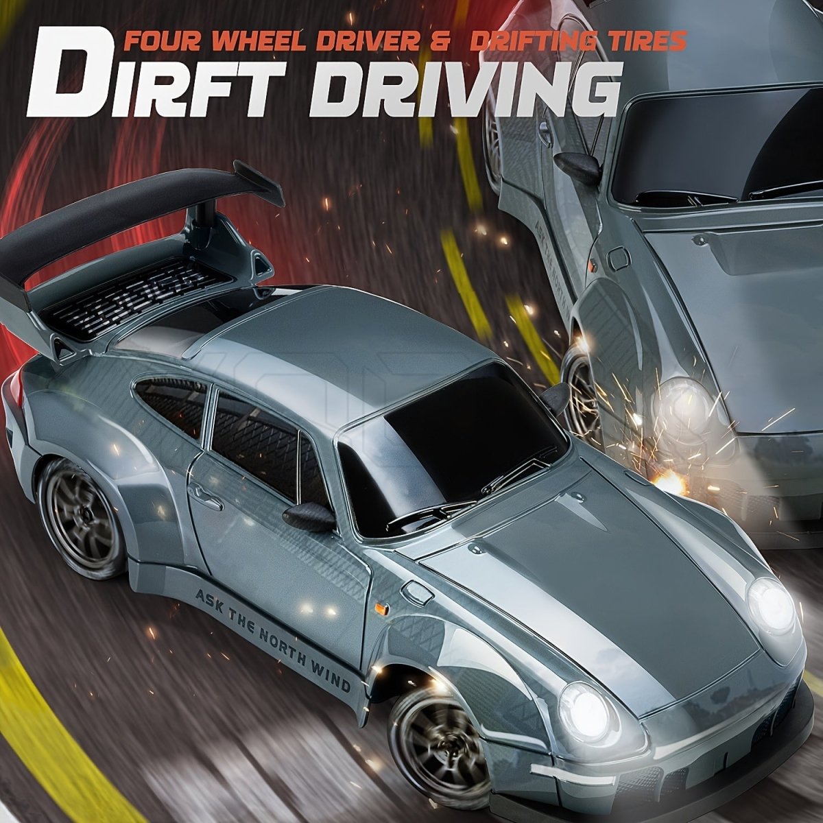 Skorter | RACEREDGE – 1:24 Scale RC Drift Car with LED Wheels & 4WD