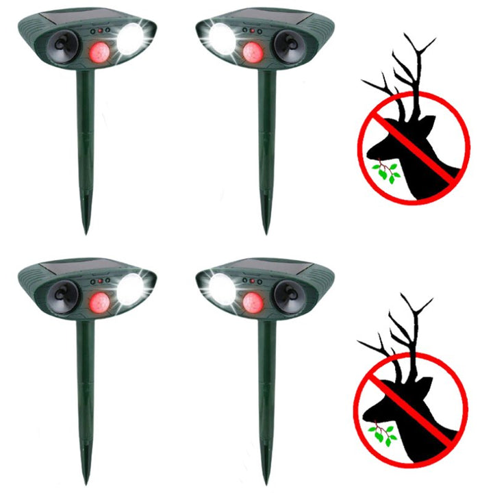 Ultrasonic Deer Repeller - Pack Of 4 Solar Powered - Get Rid of Deer in 48 Hours - SKØRTER