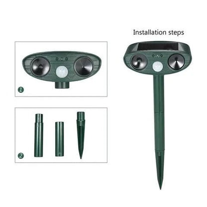 Ultrasonic Deer Repeller - Pack Of 4 Solar Powered - Get Rid of Deer in 48 Hours - SKØRTER
