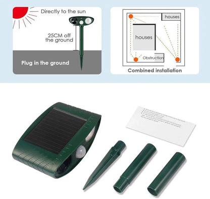 Ultrasonic Deer Repeller - Pack Of 4 Solar Powered - Get Rid of Deer in 48 Hours - SKØRTER