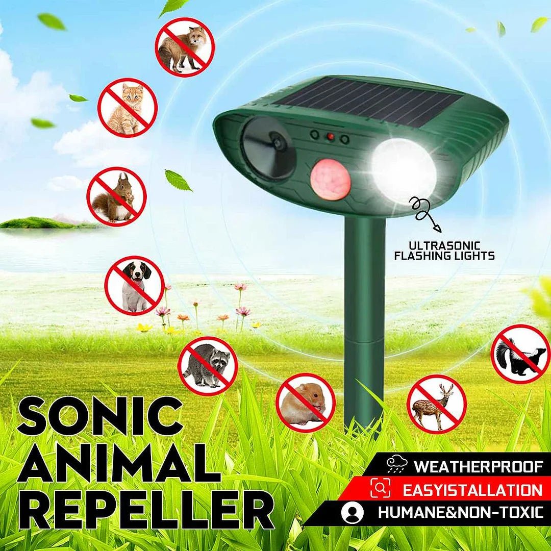 Ultrasonic Deer Repeller - Pack Of 4 Solar Powered - Get Rid of Deer in 48 Hours - SKØRTER