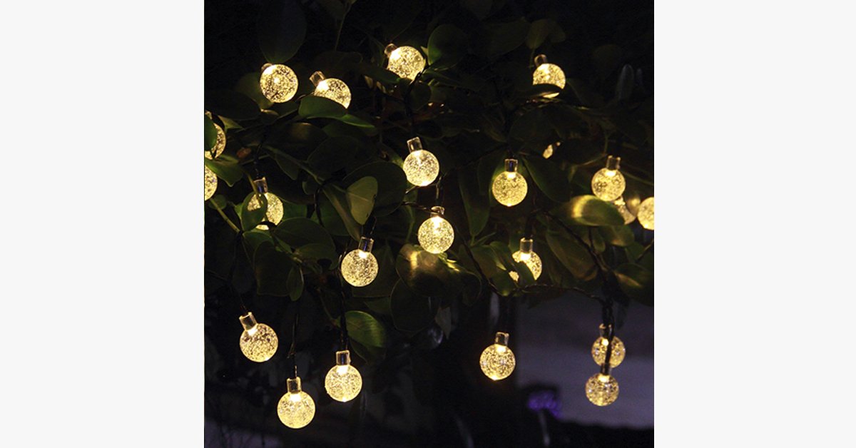 Skorter | Solar-powered LED crystal ball lights - Stylishly decorate!