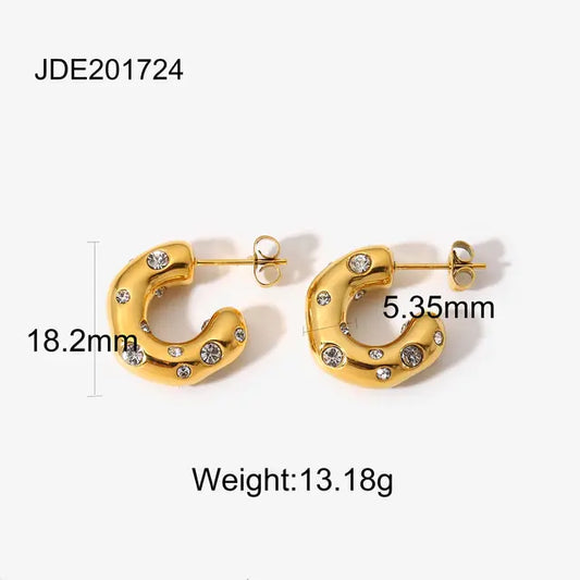 Skorter | 18K gold-plated hoops