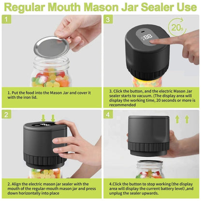 Skorter | AirLock Go – Compact, Wireless Food Preserver with LED Display