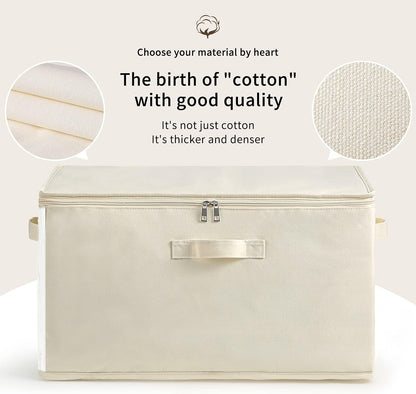 Skorter | Canvas Clothes Storage Organiser Set – Dual Zipper Bag with Handles & Window