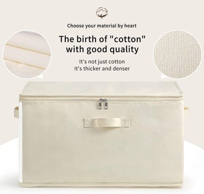 Skorter | Canvas Clothes Storage Organiser Set – Dual Zipper Bag with Handles & Window