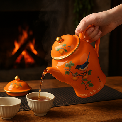 Skorter teapot in oriental ceramics
