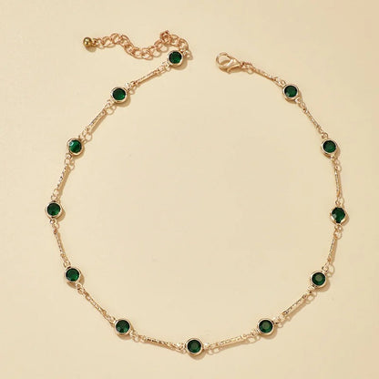 Skorter | Colorful Fashion Rhinestone Tassel Pendant Choker Necklace