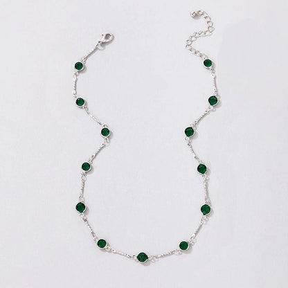 Skorter | Colorful Fashion Rhinestone Tassel Pendant Choker Necklace