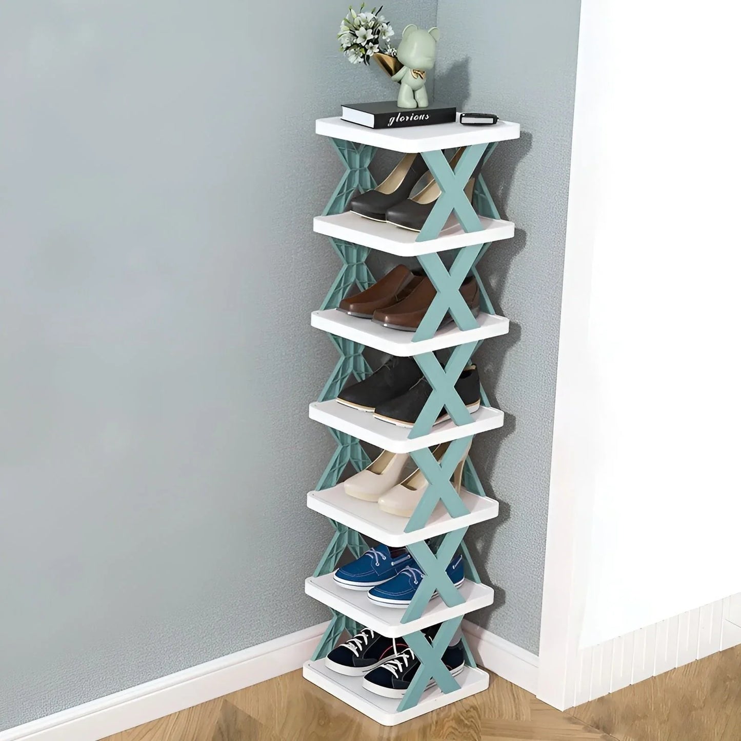 Skorter | Multifunctional and Foldable Shoe Rack for Space-Saving Storage