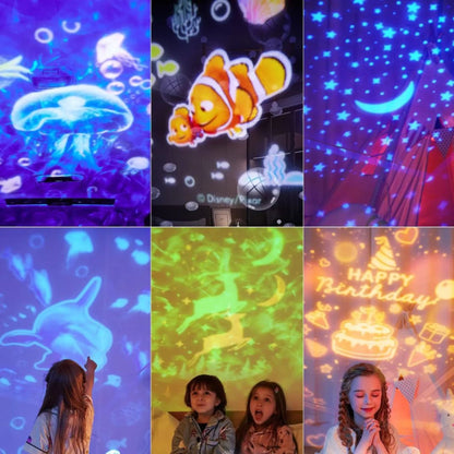 Skorter | Ocean Kids Projector Light – Starry Projection Lamp with 360° Rotation, Night-Time Projector for Children's Room, Ideal Gift for Autism & Sensory Needs