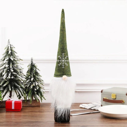 Skorter | Velvet Christmas Wine Bottle Covers – Stylish Dress Set for Festive Table Décor & Perfect Holiday Gifts