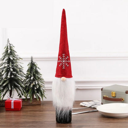 Skorter | Velvet Christmas Wine Bottle Covers – Stylish Dress Set for Festive Table Décor & Perfect Holiday Gifts