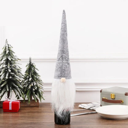 Skorter | Velvet Christmas Wine Bottle Covers – Stylish Dress Set for Festive Table Décor & Perfect Holiday Gifts