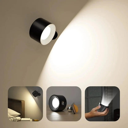 Skorter | Battery Operated Wall Light | Rechargeable, 360° Adjustable & Wireless for Bedrooms, Hallways & Reading Corners