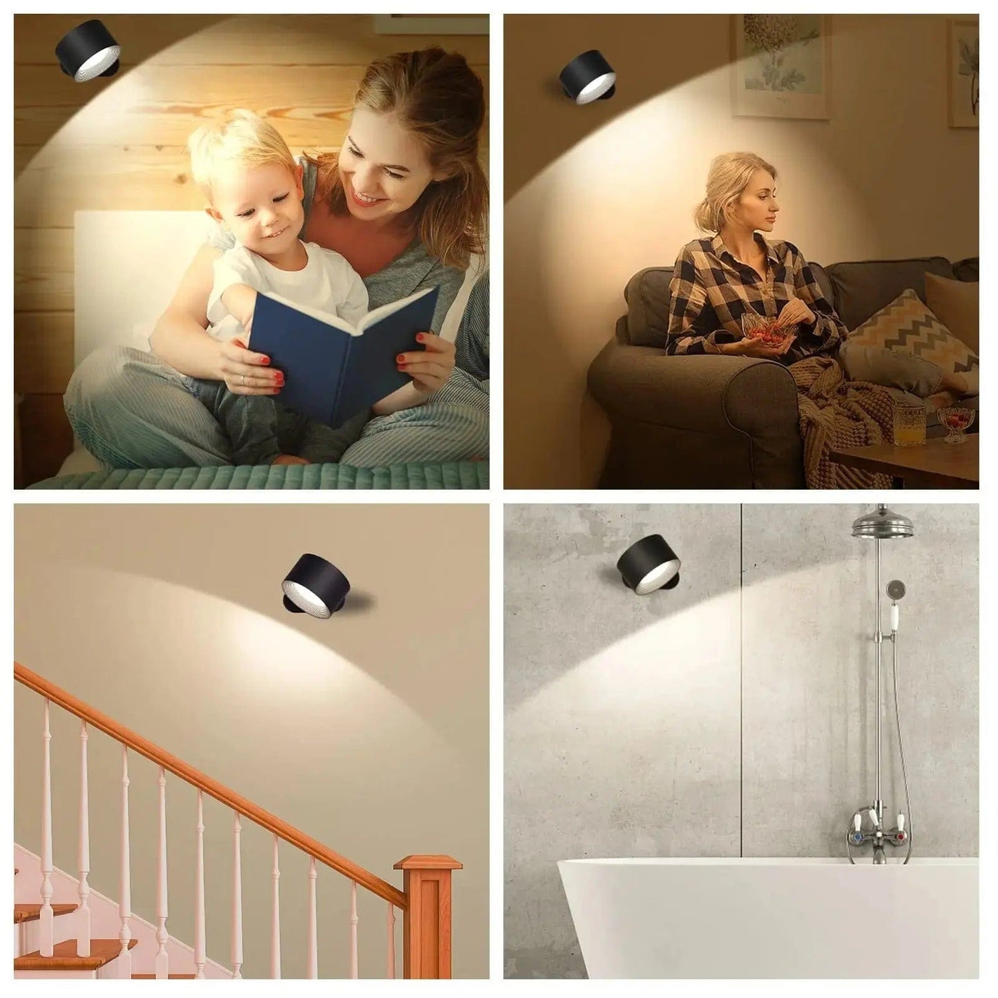 Skorter | Battery Operated Wall Light | Rechargeable, 360° Adjustable & Wireless for Modern Interiors