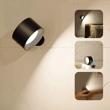 Skorter | Battery Operated Wall Light | Rechargeable, 360° Adjustable & Wireless for Bedrooms, Hallways & Reading Corners