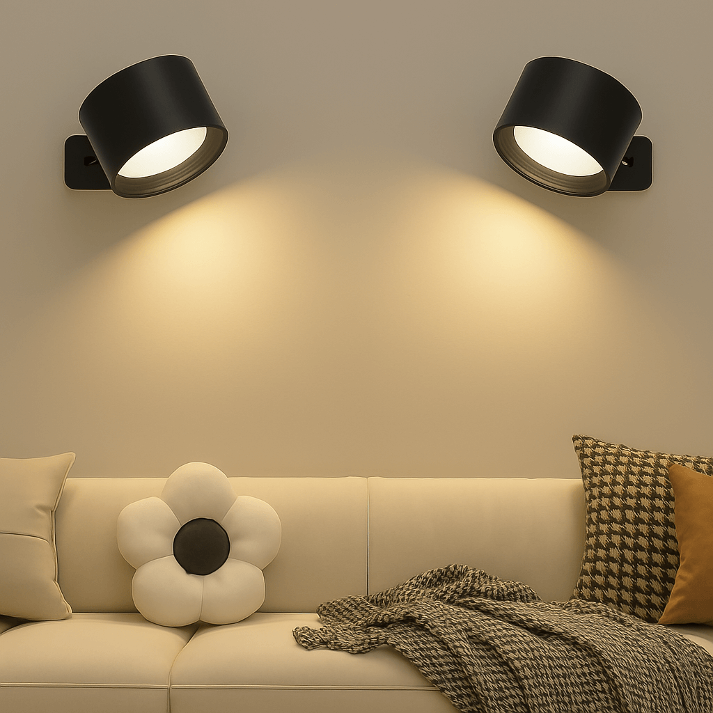 Skorter | Battery Operated Wall Light | Rechargeable, 360° Adjustable & Wireless for Bedrooms, Hallways & Reading Corners