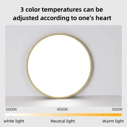 Skorter | LED Ceiling Light | Ultrathin Wood Grain Design, Dustproof & Dimmable for Modern Interiors