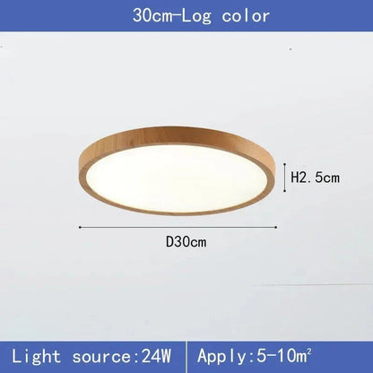 Skorter | LED Ceiling Light | Ultrathin Wood Grain Design, Dustproof & Dimmable for Modern Interiors