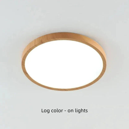 Skorter | LED Ceiling Light | Ultrathin Wood Grain Design, Dustproof & Dimmable for Modern Interiors