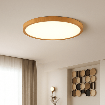 Skorter | LED Ceiling Light | Ultrathin Wood Grain Design, Dustproof & Dimmable for Modern Interiors