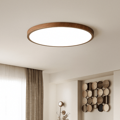 Skorter | LED Ceiling Light | Ultrathin Wood Grain Design, Dustproof & Dimmable for Modern Interiors