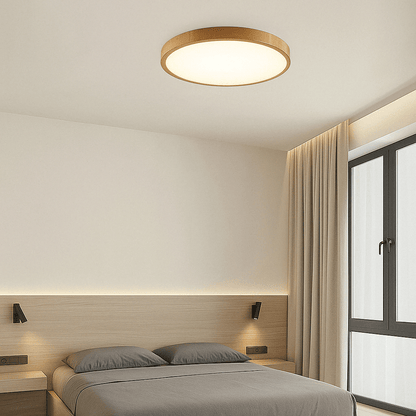 Skorter | LED Ceiling Light | Ultrathin Wood Grain Design, Dustproof & Dimmable for Modern Interiors