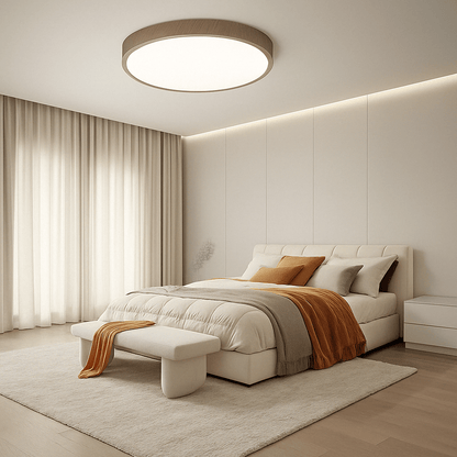 Skorter | LED Ceiling Light | Ultrathin Wood Grain Design, Dustproof & Dimmable for Modern Interiors