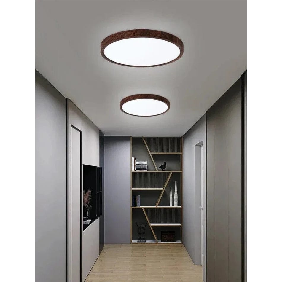 Skorter | LED Ceiling Light | Ultrathin Wood Grain Design, Dustproof & Dimmable for Modern Interiors