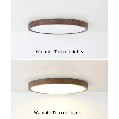 Skorter | LED Ceiling Light | Ultrathin Wood Grain Design, Dustproof & Dimmable for Modern Interiors